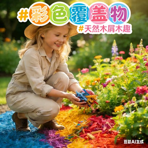 红树皮木屑彩色有机覆盖物园林