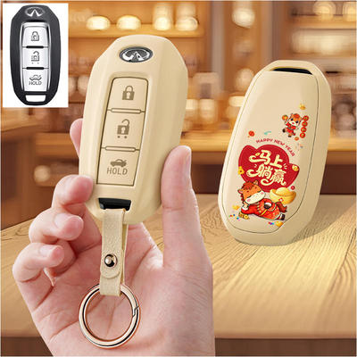 适用英菲尼迪新款qx50汽车钥匙套Q50L保护套QX60包壳扣女高级专用