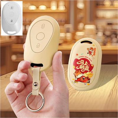 适用爱玛欢乐豆妮娜新款W260泡泡AM500DQT电动车遥控器套壳硅胶女