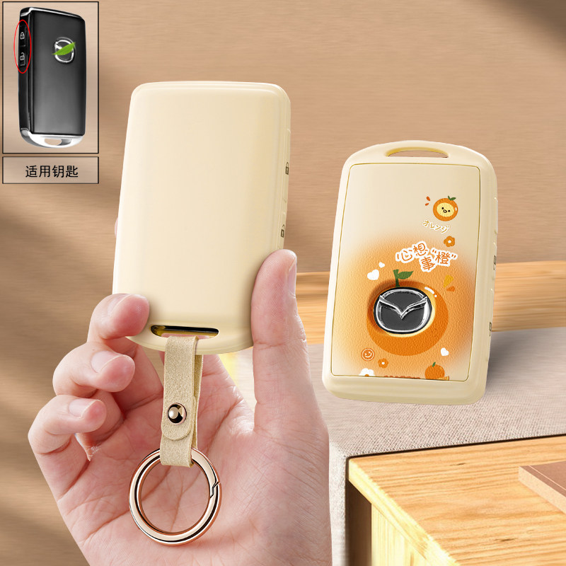 适用于马自达3钥匙套20新昂克赛拉CX30车扣壳包次世代马三高档扣