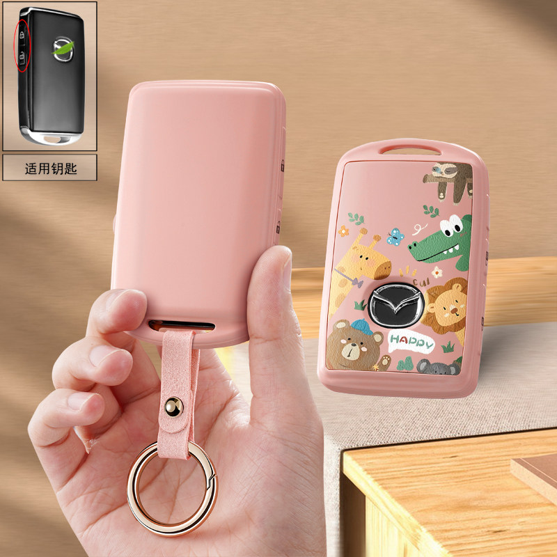 适用于马自达3钥匙套20新昂克赛拉CX30车遥控保护壳次世代马三扣