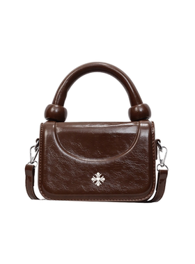 Bclz爱心十字架小圆球25新款休闲潮流小众斜挎包手提单肩小方包