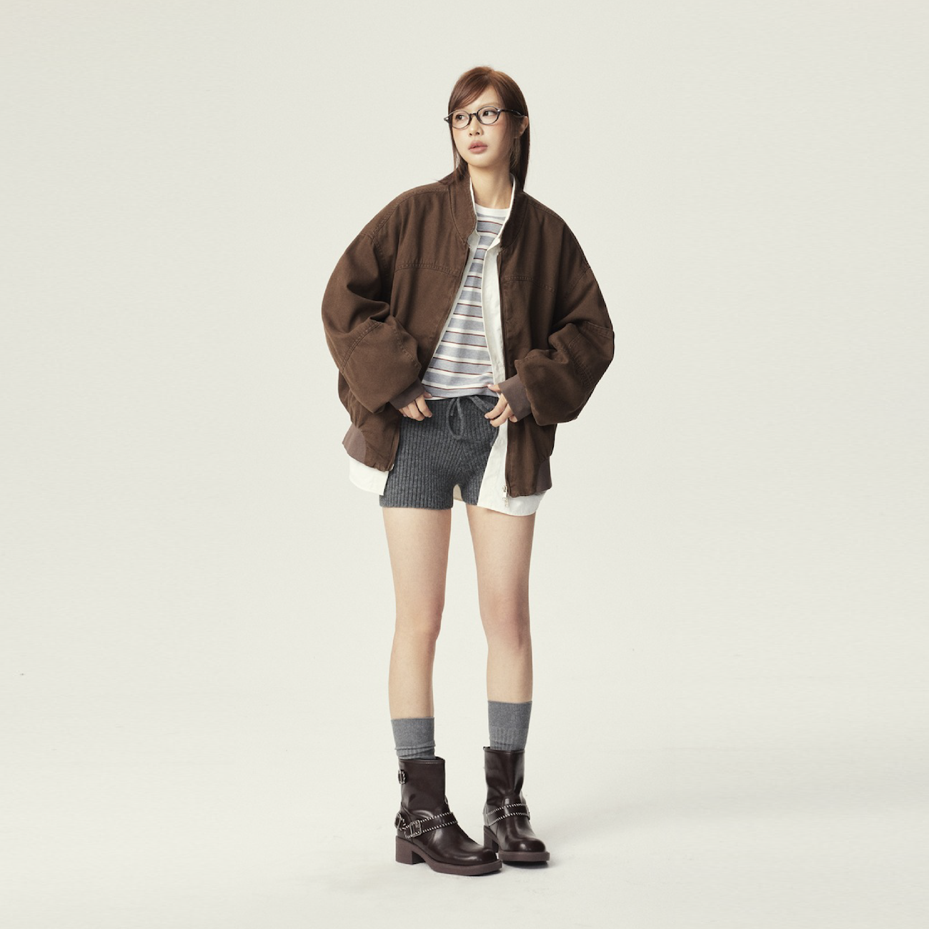 Bclz复古水洗飞行员短款夹克