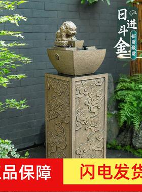祥云柱展示柱彷石柱墩子客厅玄关盆景架底座花盆立柱室外落地摆件
