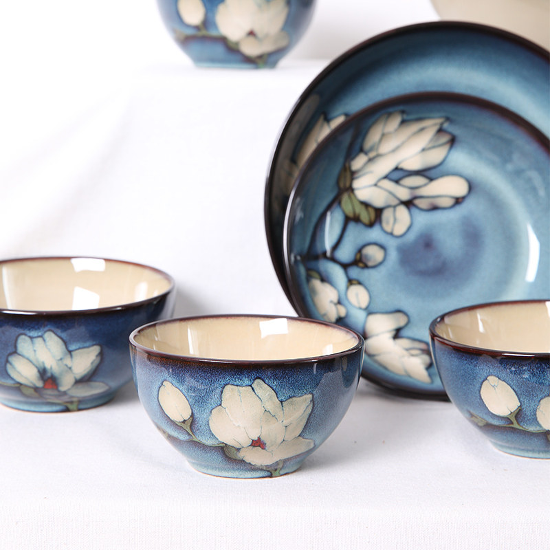 [Yingxiang] Xinlan tableware set: 28 handmade ceramic bowls