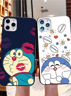 适用华为P30/40/50/60手机壳哆啦A梦nova45678910软壳mate40/50/60pro荣耀60系列畅享20任意机型磨砂硅胶定制