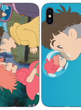 适用opporeno4pro手机壳A92S波妞R17软壳a32悬崖上的金鱼姬r9定制