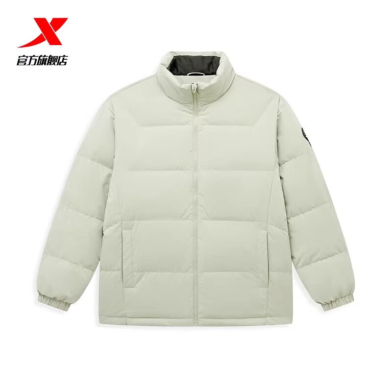 特步2024冬季新款保暖防风羽绒服