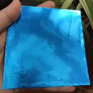 天蓝色锡纸包装用铝箔纸光面亮 7*7 8 9 10 12 15 20 30 45cm厘米