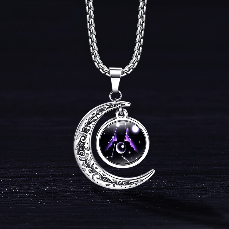 星座男士项链男款配饰高级感潮流轻奢吊坠男生装饰品痞帅长款情侣