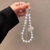 闪钻超闪手机链结实耐用手机挂绳手腕绳手提挂链挂件可爱珍珠kt链