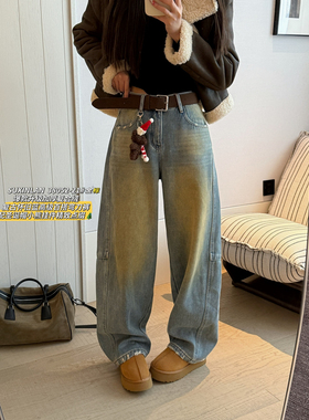 素心兰/YOUMO-裤圣诞风挂件小熊搭配牛仔裤(配腰带挂件)38052-21