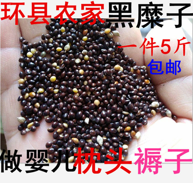 黑糜子黍子枕头料填充物农家新粮坐垫婴儿枕头芯材鸟粮食五谷