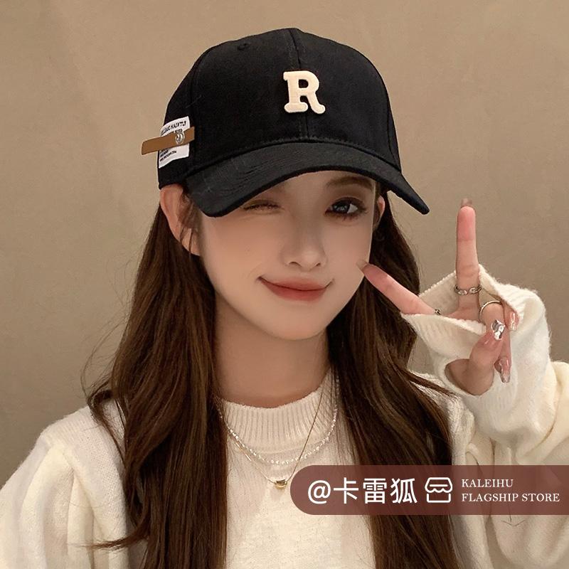 65cm大头围黑色帽子女2024新款棒球帽加大深显脸小男美式鸭舌帽韩