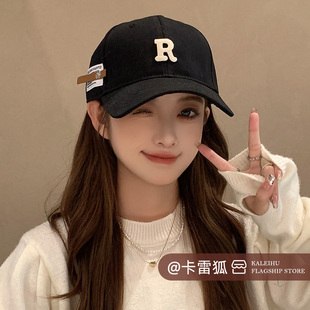 65cm大头围黑色帽子女2024新款 鸭舌帽韩 棒球帽加大深显脸小男美式