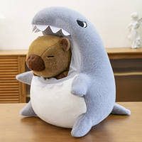 Shark capybara Capybara plush toy, cute cartoon doll, cloth doll gift, detachable crocodile thumbnail 2