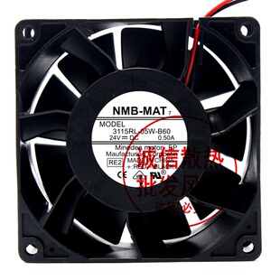 3115RL-05W-B60/B69 原装NMB 8038 24V 0.50A 3线/2线 风扇