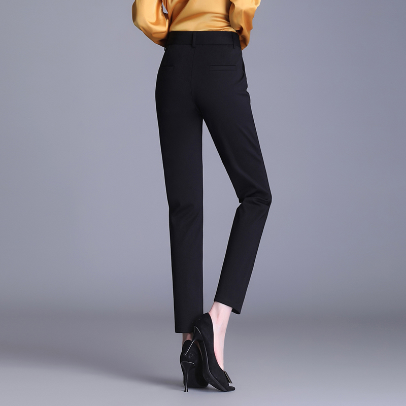 黑色哈伦裤女2025年春秋新款高腰显瘦直筒职业西装裤宽松百搭休闲