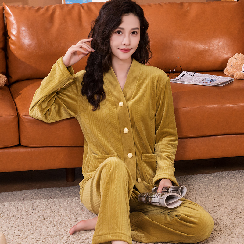 顿尼科女海岛绒家居服套装