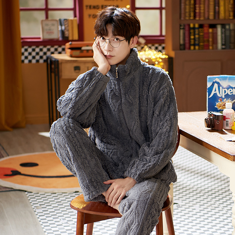 顿尼科男法兰绒家居服套装