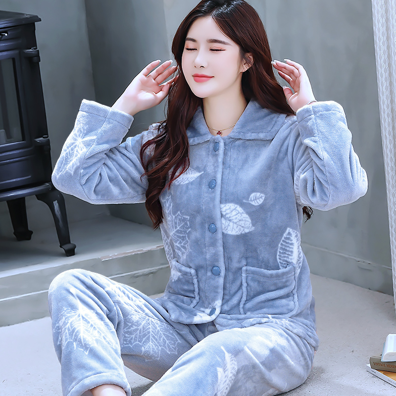 顿尼科女法兰绒家居服套装