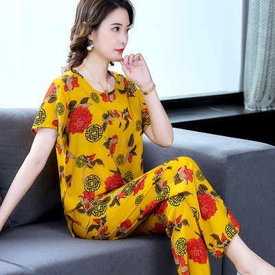 人造棉舒适柔软可外穿女士睡衣