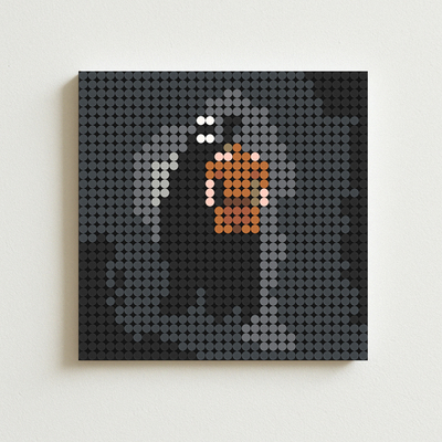 Kanye West侃爷积木专辑周边封面像素积木画坎爷VULTURES 1