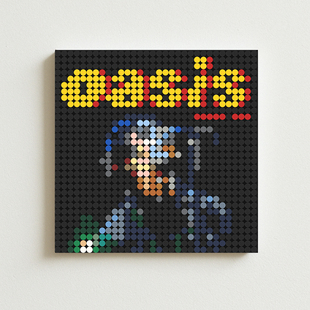 绿洲乐队oasis专辑周边海报Knebworth 1996 (Live) 积木专辑