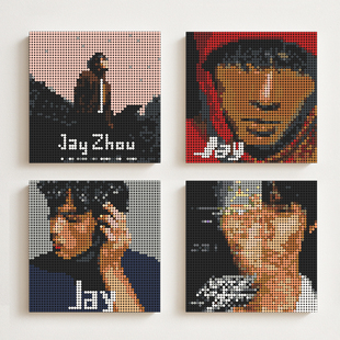 周杰伦JAY专辑唱片周边  范特西积木专辑挂画七里香八度空间礼物