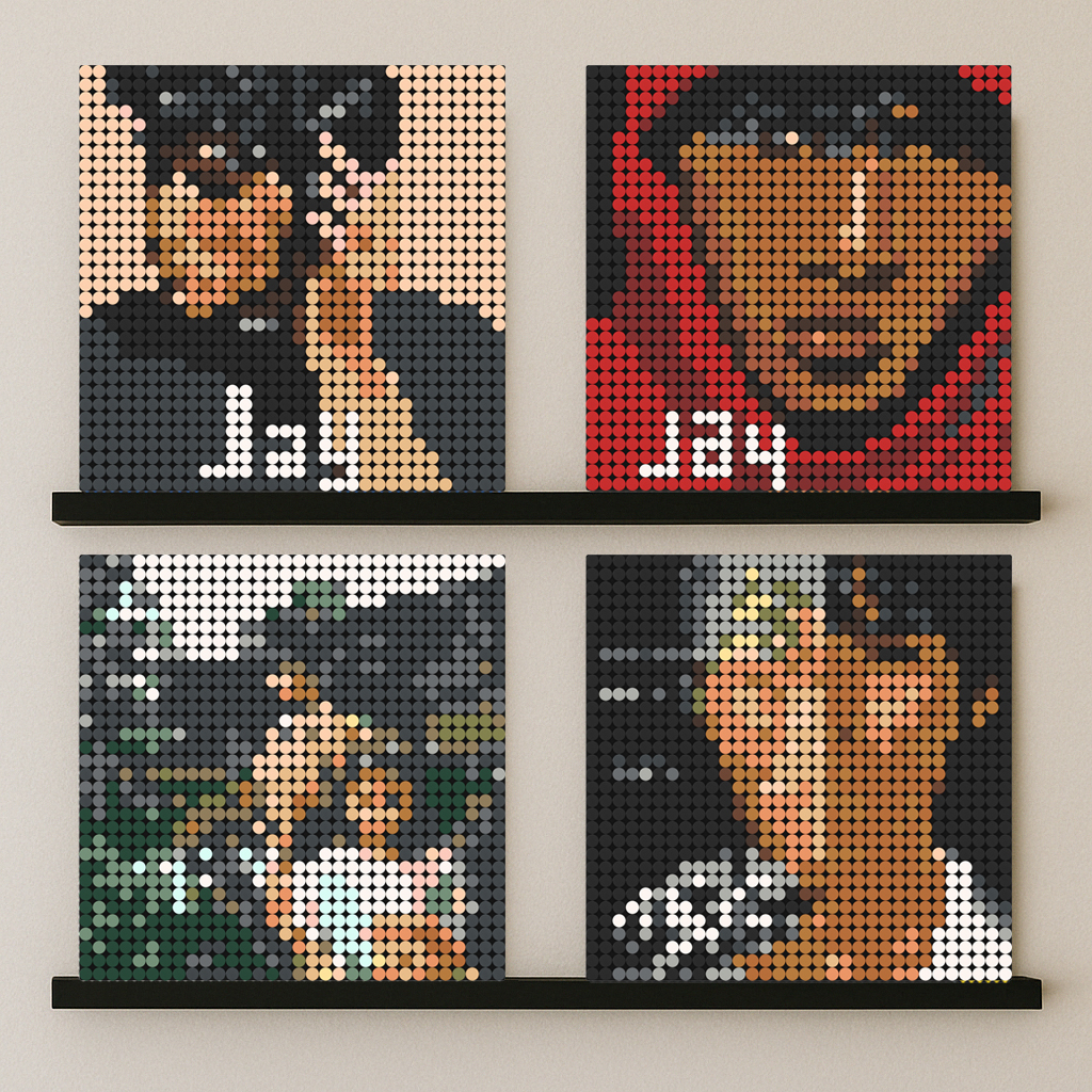 周杰伦专辑周边像素积木画JAY范特西专辑封面装饰画挂画摆件DIY