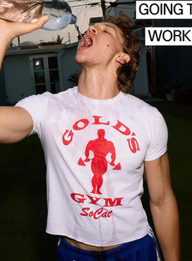 connor健身 gym巅峰对决同款短袖T恤夏季纯棉半袖潮heatedrivalry