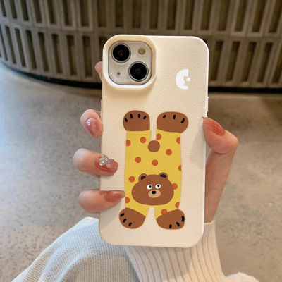 趴趴小熊适用苹果16手机壳iPhone