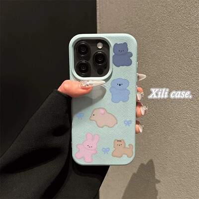 七彩动物适用iPhone17手机壳苹果