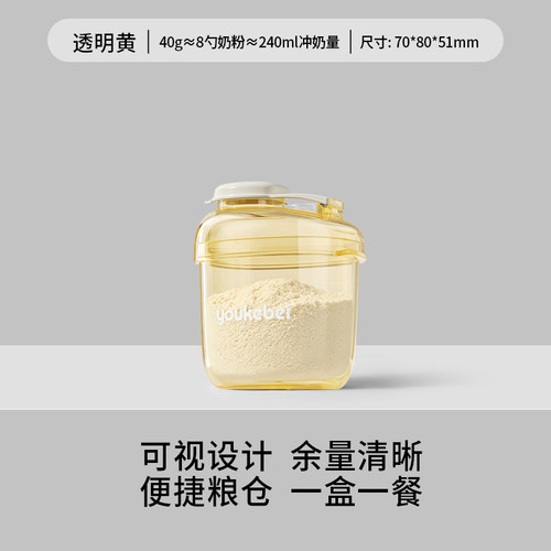 【好物体验专享】安扣奶粉分装盒便携外出辅食米粉盒宝宝一餐一格