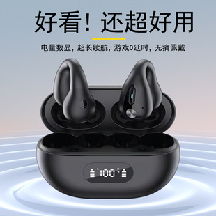 2023新款BH12触控数显TWS迷你电竞游戏立体声夹耳式运动蓝牙耳机