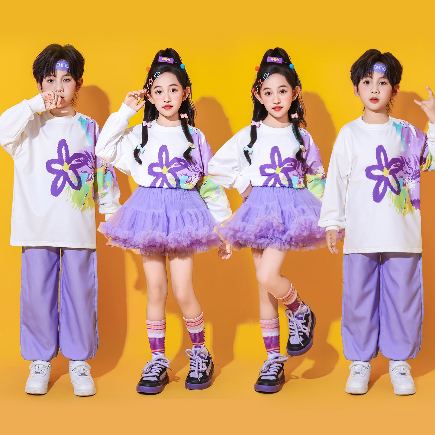 儿童啦啦队演出服小学生运动会服