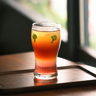 啤酒杯大容量原创菠菜玻璃无铅精酿啤酒杯高颜值品脱杯饮料杯