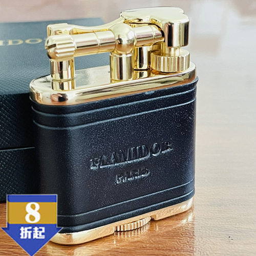 品牌源自法国FLAMIDOR欧式手工皮机身创意超薄打火机经典煤油火机