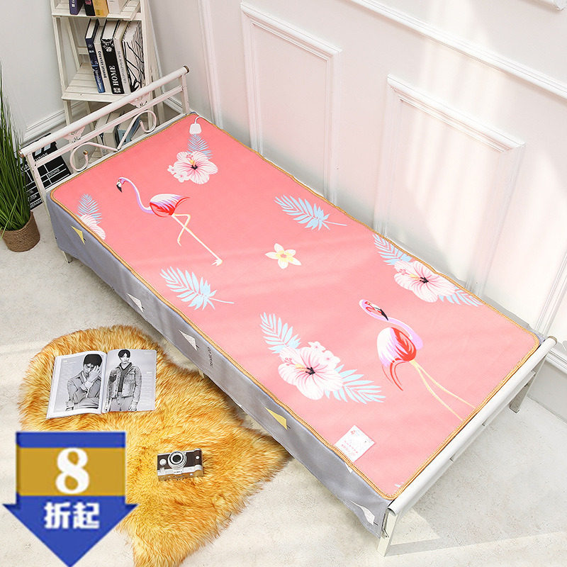单人电热毯美容床毯工地宿舍家用180*90加大加热毯印花面料电褥子