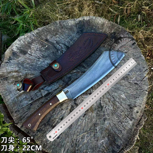 滇刃手工定制日式柴刀弯刀帕兰锻打BC野营户外劈砍树开路农用排障