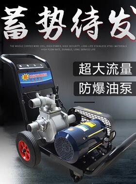 电动抽油泵220V380V2寸汽油柴油防爆导油卸油泵3寸大流量油罐车泵