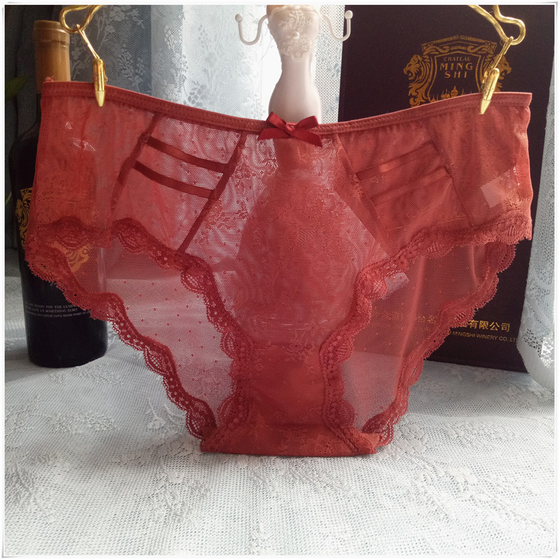 女士中低腰性感蕾丝轻薄镂空底档