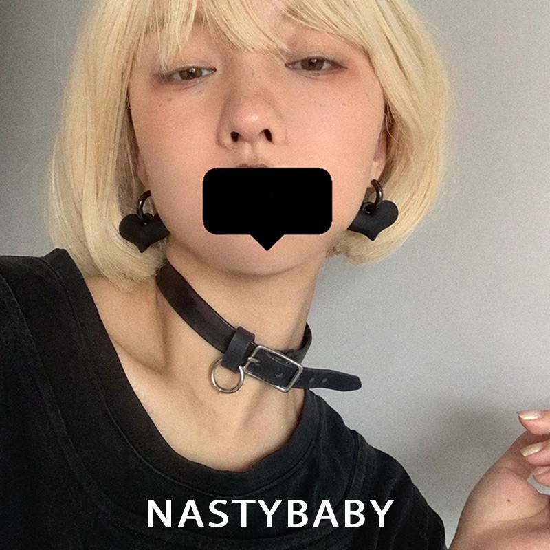 暗黑磨砂爱心耳环耳环复古气质