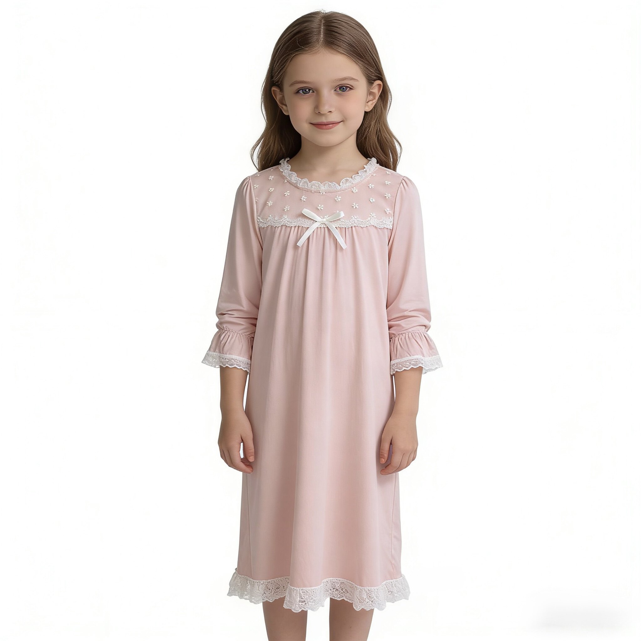 公主睡衣女童睡裙超舒服莫代尔垂家居裙/睡裙
