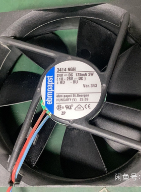 papst全新Ebm-papst高端散热风扇TYP3414NH 9225 24V 3W 9cm