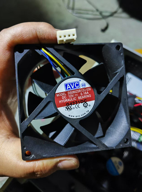 AVC 8025 12V 0.16A DS08025R12U-030 8CM 4线可PWM调速风扇