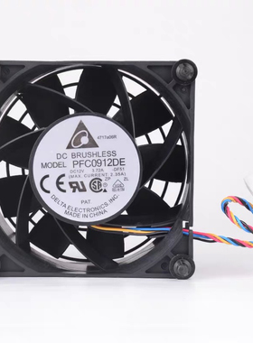 台达PFC0912DE 12V 3.72A 9025 9CM 4线PWM温控散热风扇