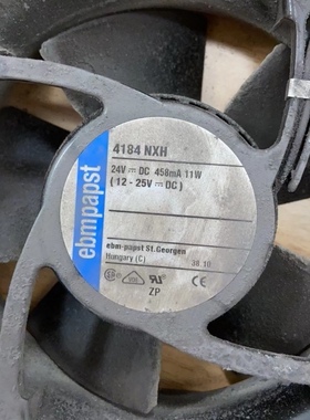 德国EBMPAPST TYP 4184NXH DC24V 11W 12CM 12038 铝框散热风扇