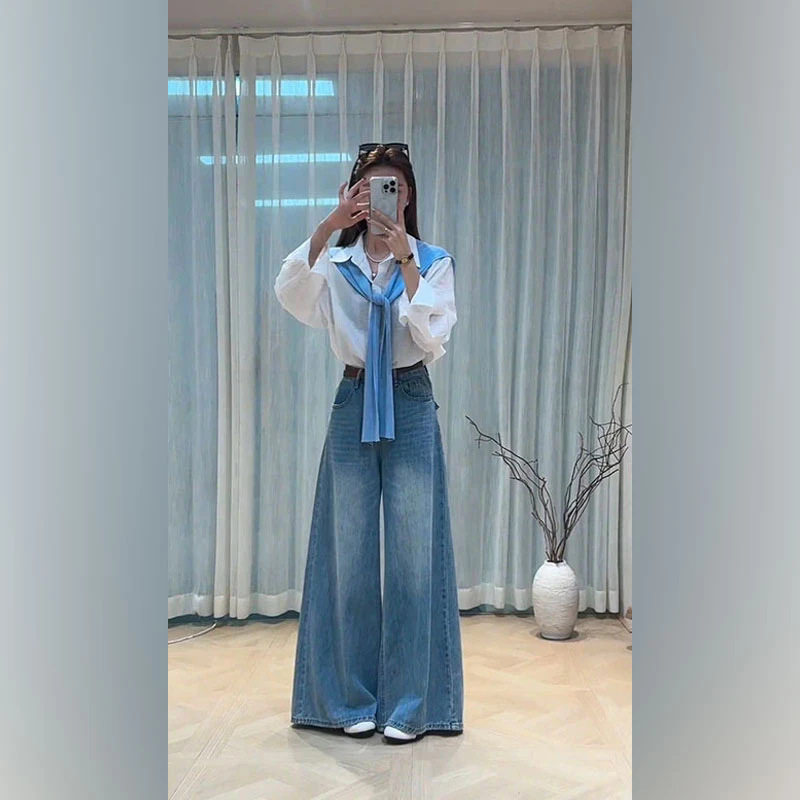 2026春韩系显瘦女装牛仔套装