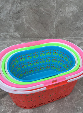 草莓采摘篮子塑料红色筐子手提新料杨梅篮包邮熟料樱桃蓝莓采摘篮